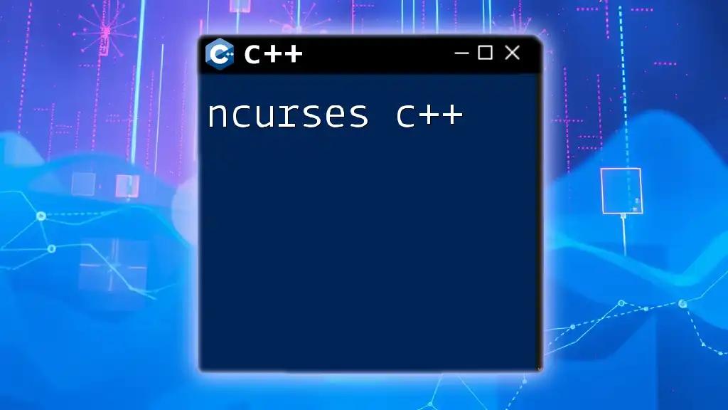 Ncurses C++: Your Guide to Terminal Wizardry