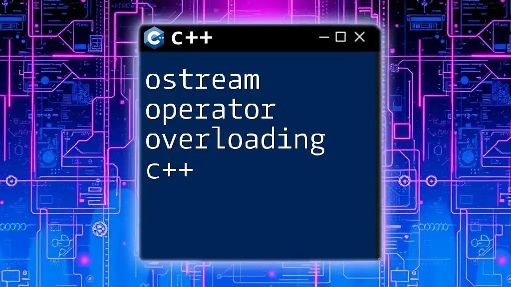 ostream Operator Overloading in C++ Explained Simply