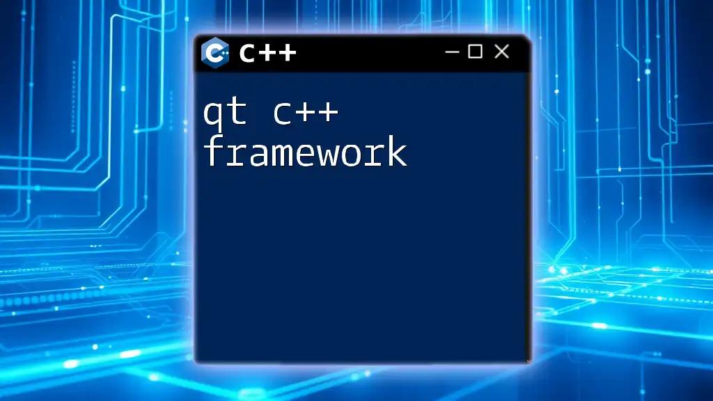 Mastering Qt C++ Framework Essentials in a Nutshell