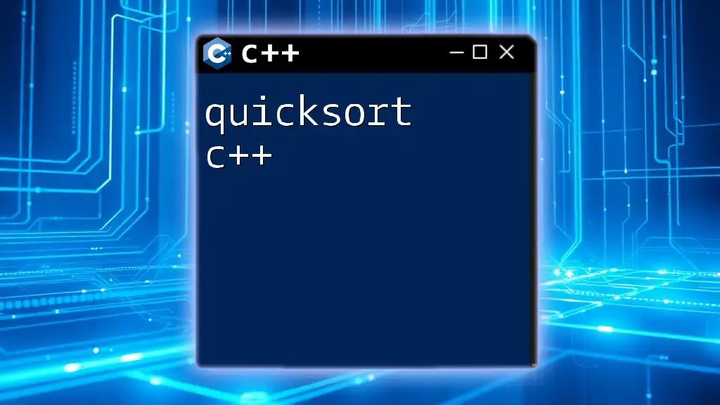 Quicksort C++: A Simple Guide to Swift Sorting