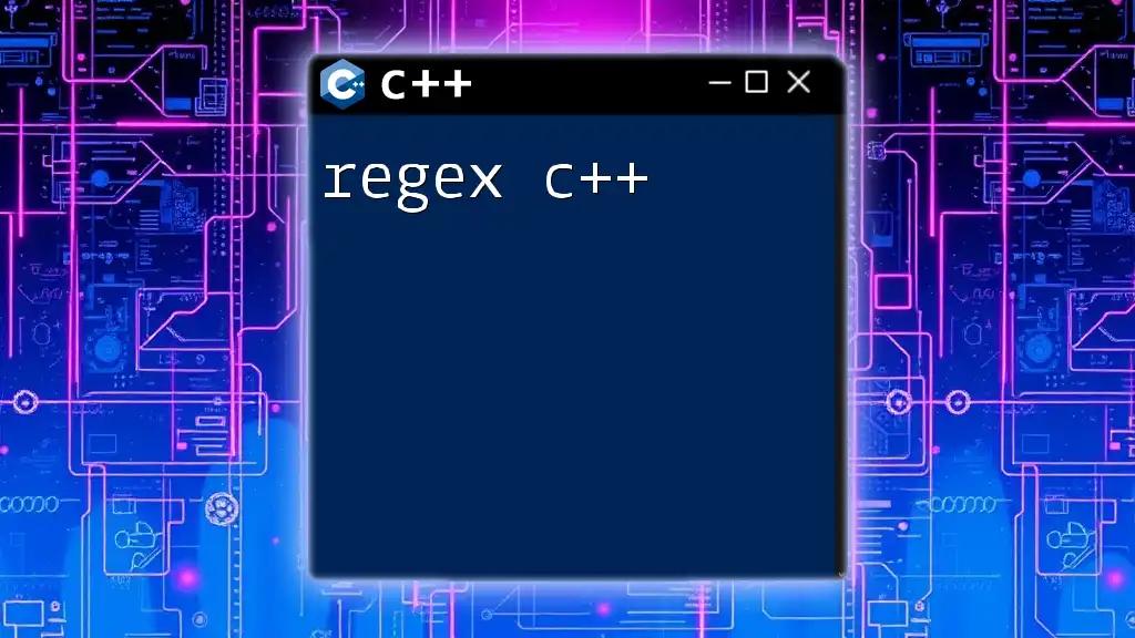 Mastering Regex in C++: A Quick Guide