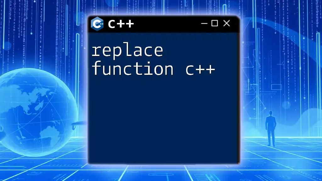 Mastering The Replace Function in C++