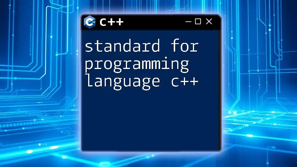 Demystifying the Standard for Programming Language C++