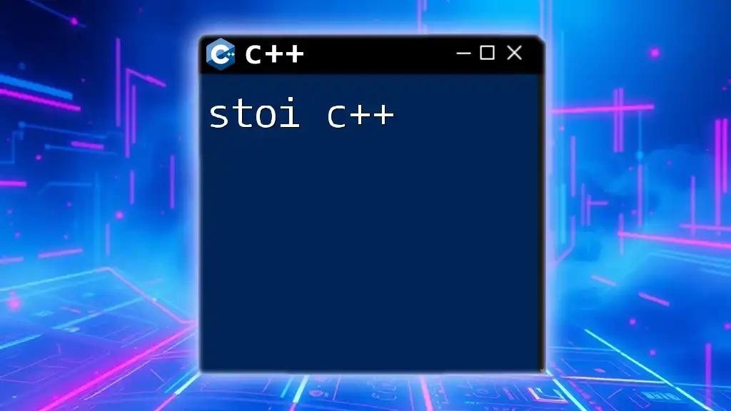 Mastering stoi C++: Convert Strings to Integers Effortlessly