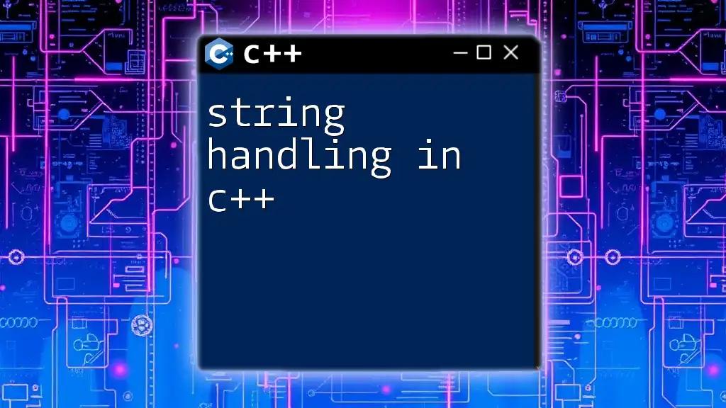 String Handling in C++: A Quick Reference Guide