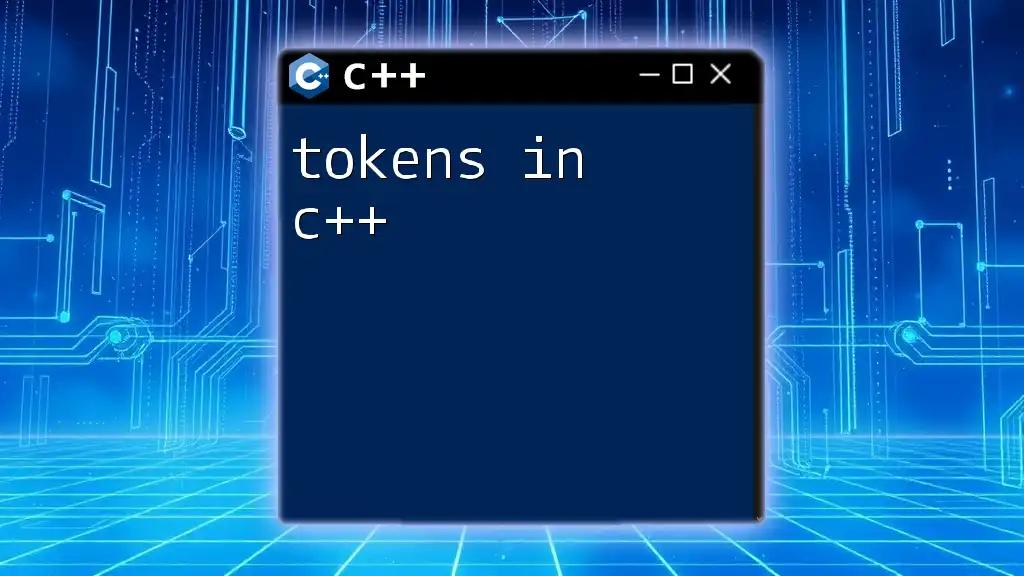 Tokens in C++ Explained Simply and Effectively