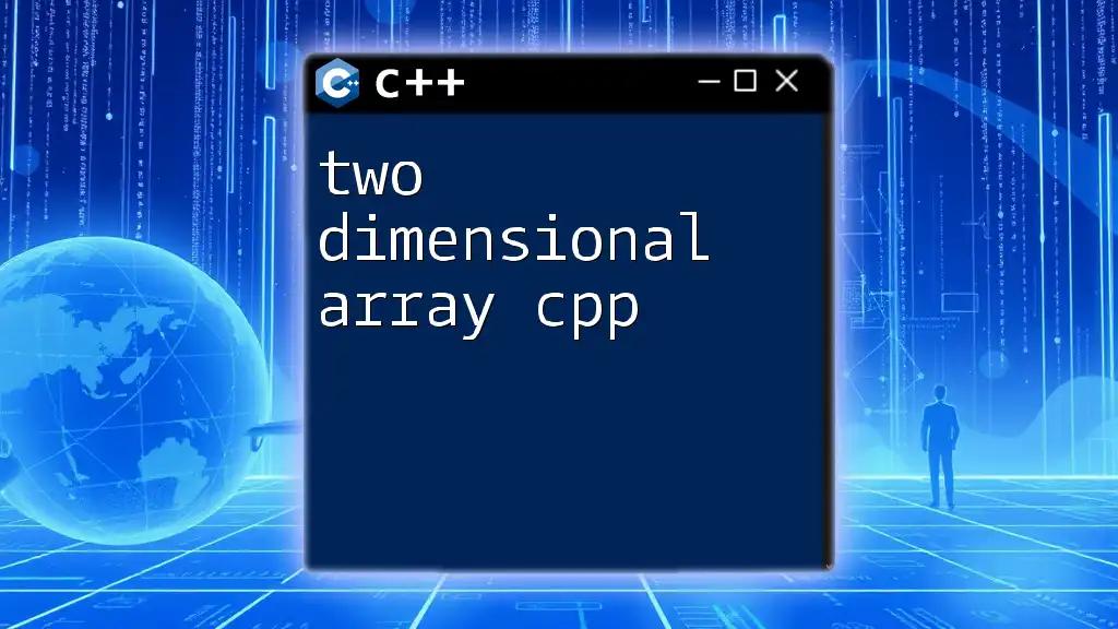 Two Dimensional Array CPP: A Simple Guide