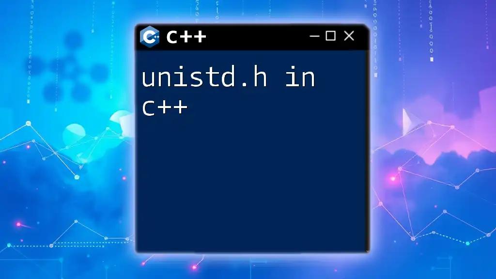 Getting Started with unistd.h in C++: A Quick Guide