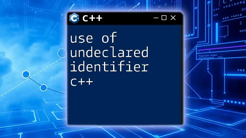 Use of Undeclared Identifier in C++ Explained Simply