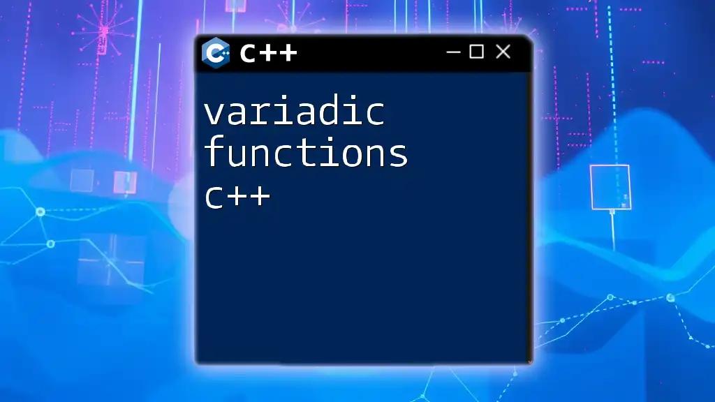 Mastering Variadic Functions C++ in Simple Steps