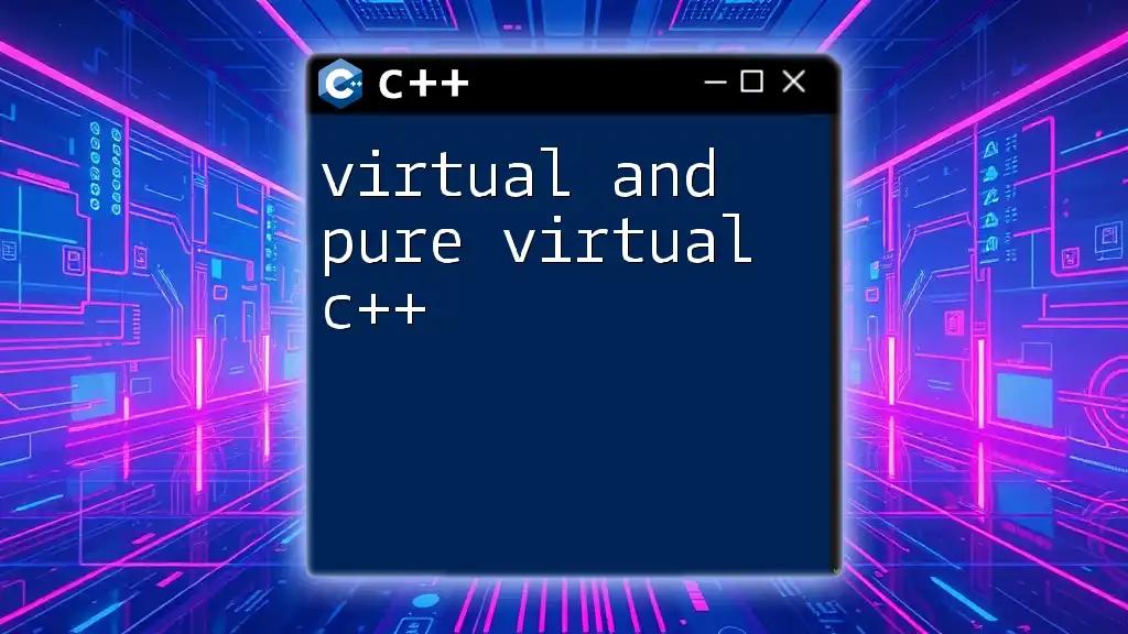 Mastering Virtual and Pure Virtual C++ Concepts