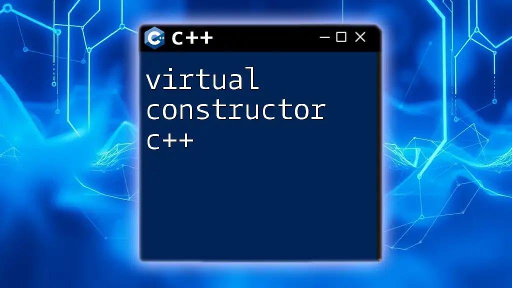 Understanding Virtual Constructors in CPP: A Brief Guide