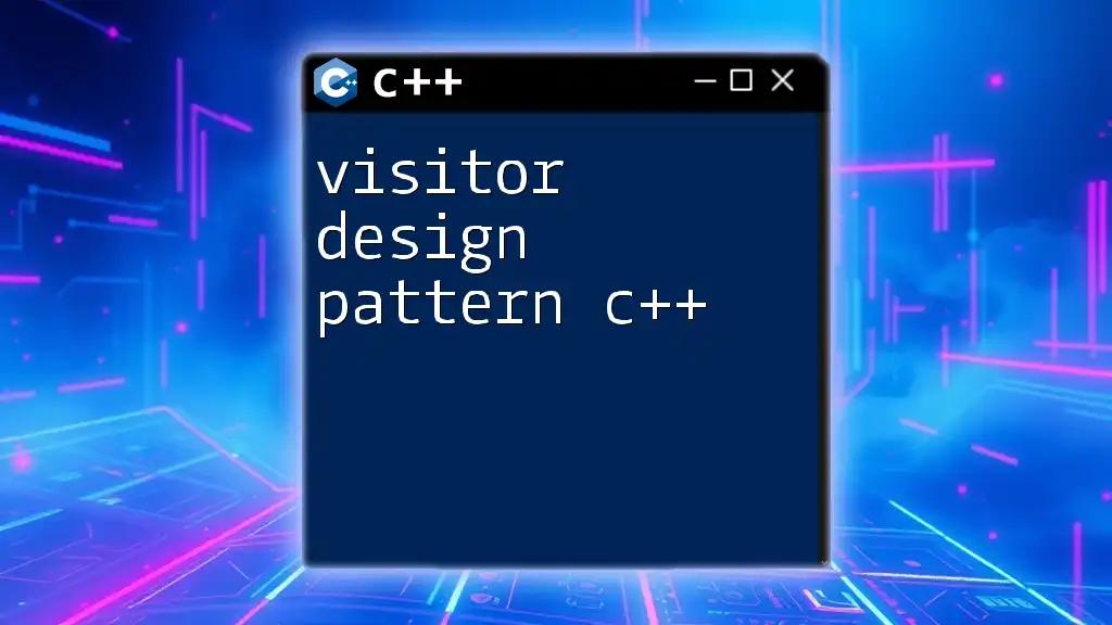 Visitor Design Pattern in C++: A Quick Guide