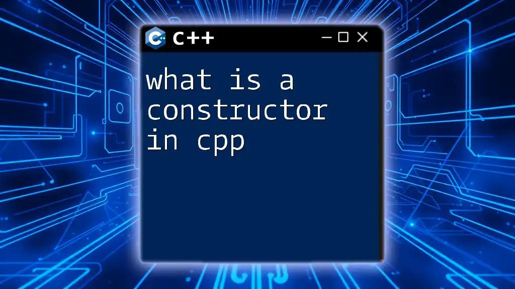 Understanding Constructors in CPP: A Brief Overview