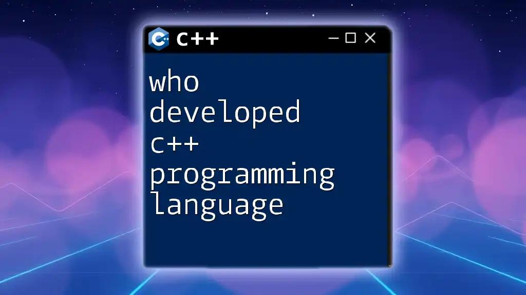 Who Developed C++ Programming Language? A Brief Overview