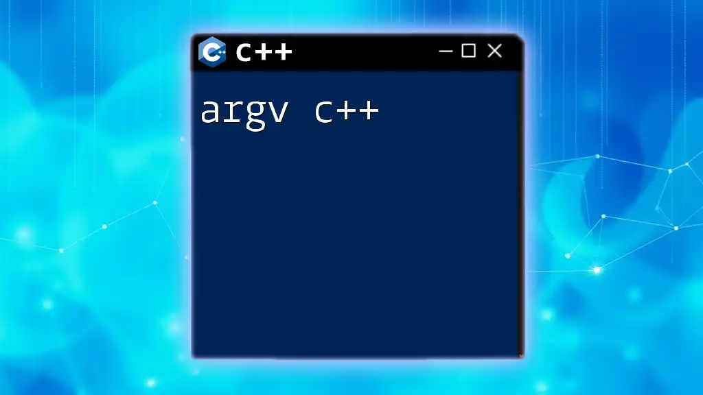 Mastering Argv in C++: A Quick Guide to Command-Line Inputs