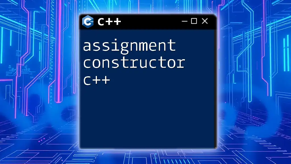 Mastering the Assignment Constructor in C++