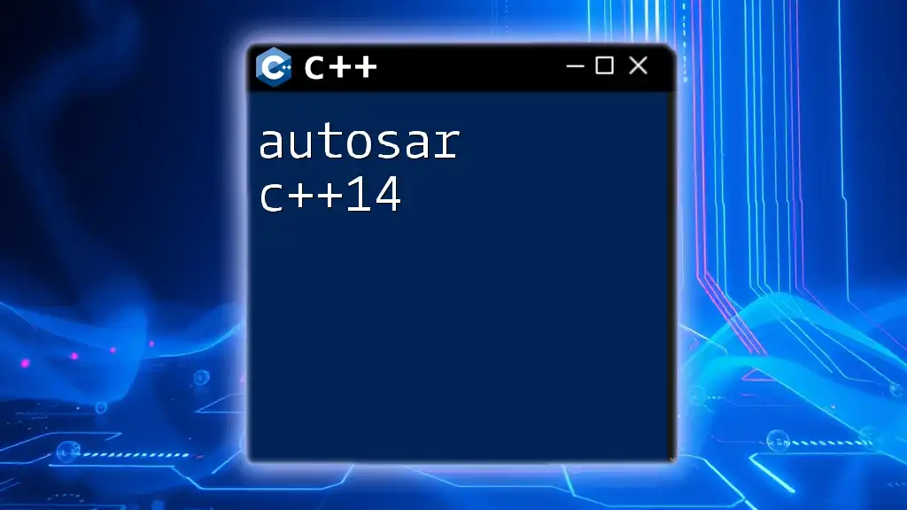 Mastering Autosar C++14: A Quick Guide