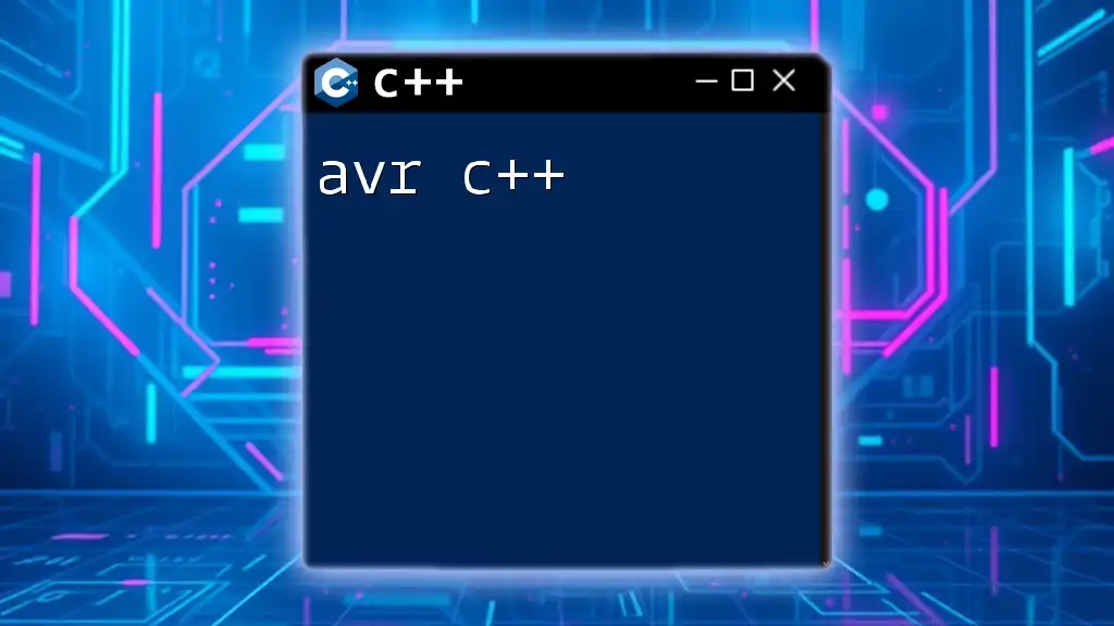 Mastering AVR C++: Quick Command Guide