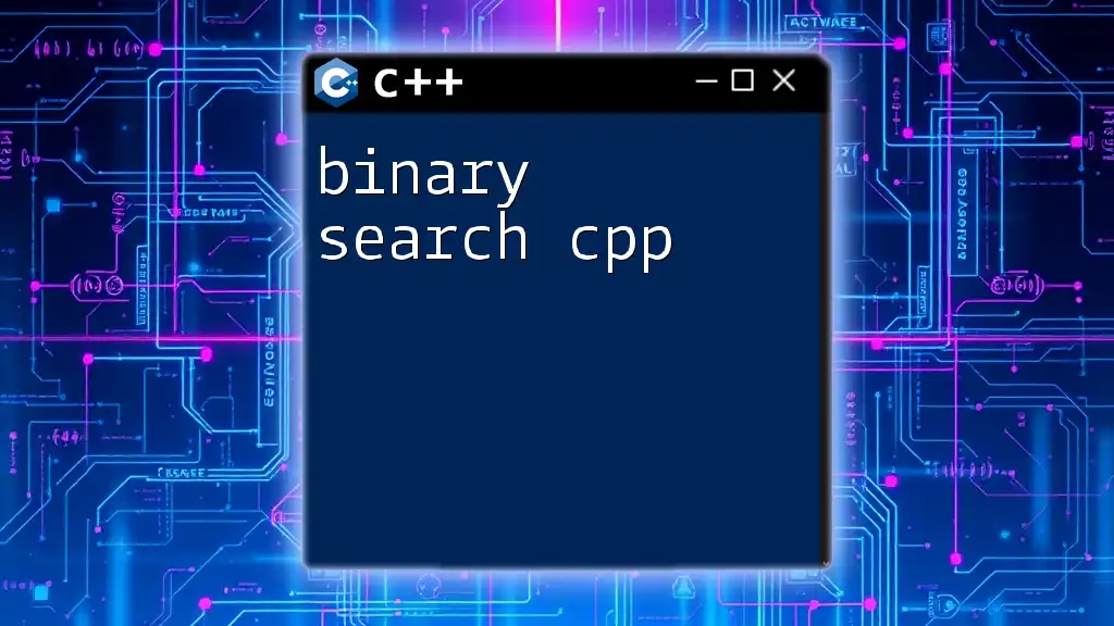 Binary Search CPP: Mastering the Basics Quickly