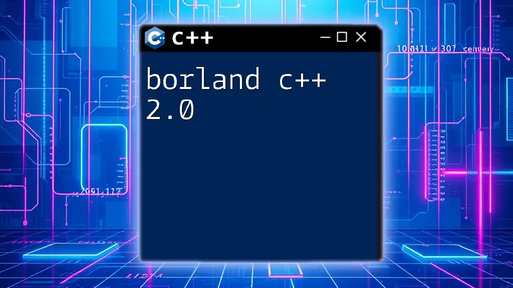 Mastering Borland C++ 2.0: A Quick Start Guide