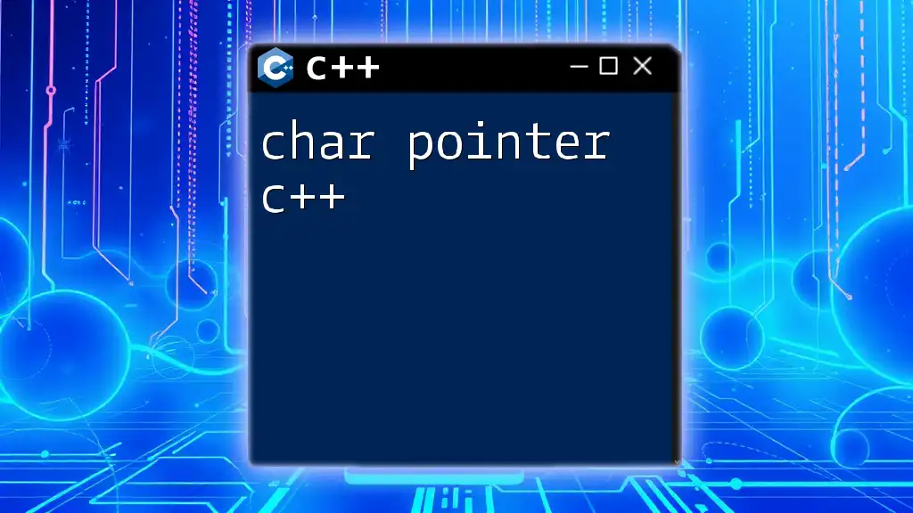 Mastering Char Pointer C++: A Quick Guide