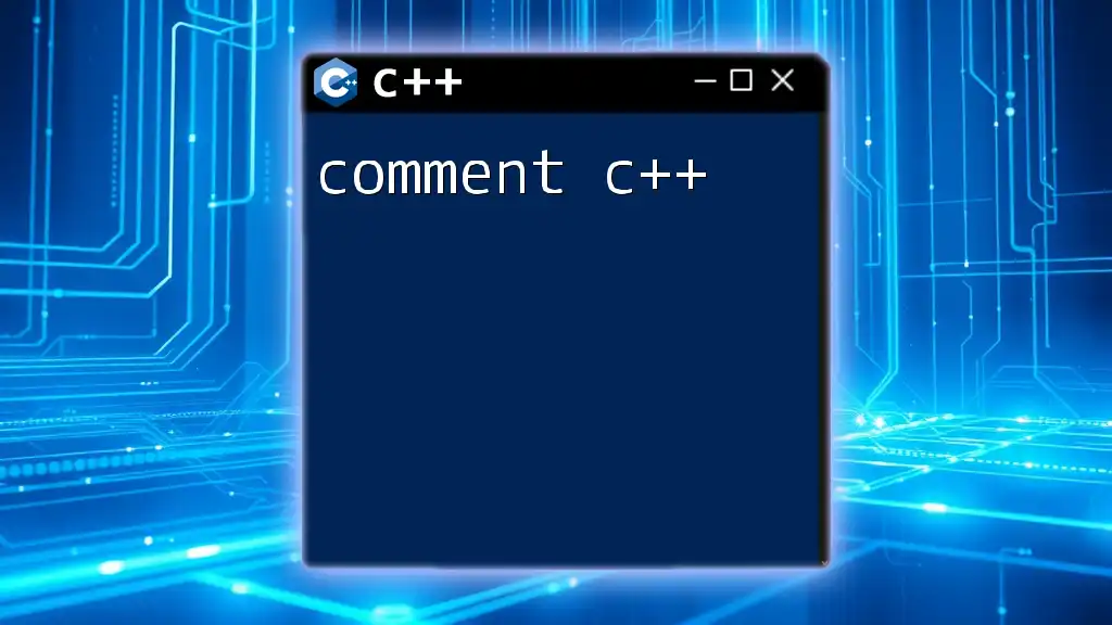 Comment C++: Quick Guide to Mastering C++ Comments