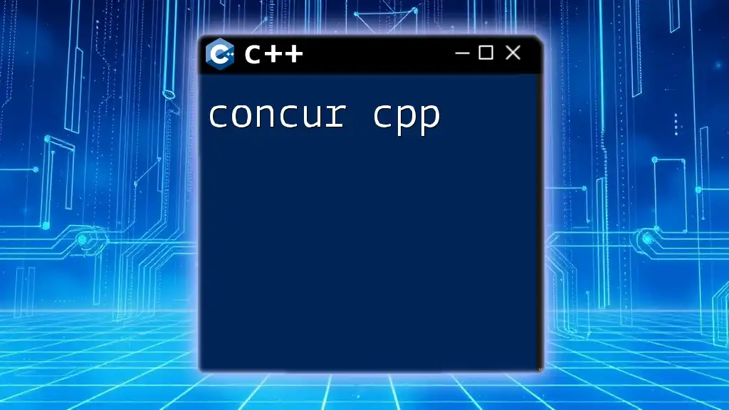 Mastering Concurrency with Concur CPP: A Quick Guide