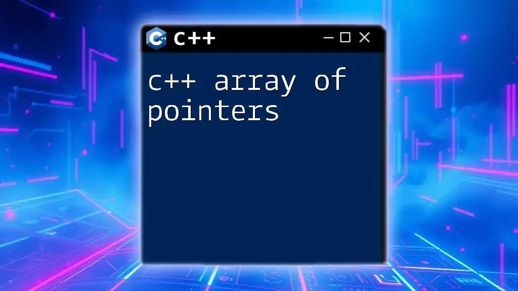 C++ Array of Pointers: A Quick Guide for Beginners