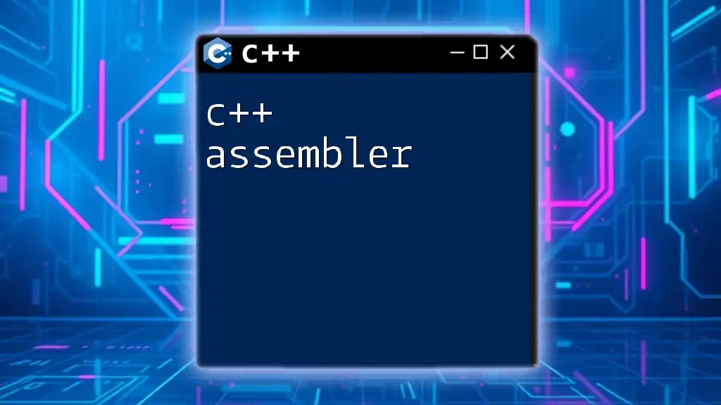 C++ Assembler: Quick Guide to Mastering Commands