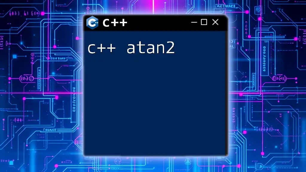 Mastering C++ Atan2: A Quick Guide to Angles and Axes