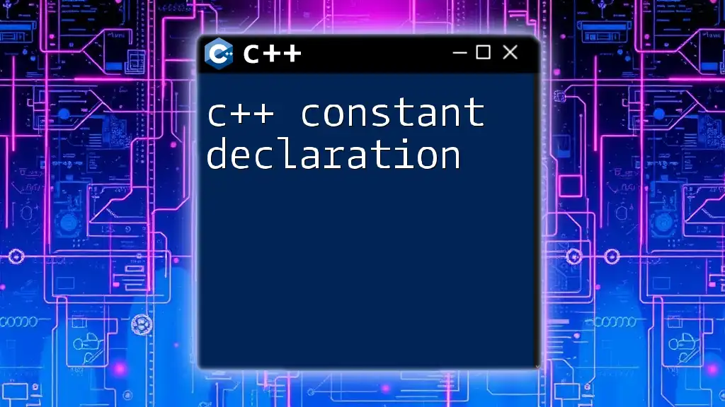 C++ Constant Declaration Explained in Simple Terms