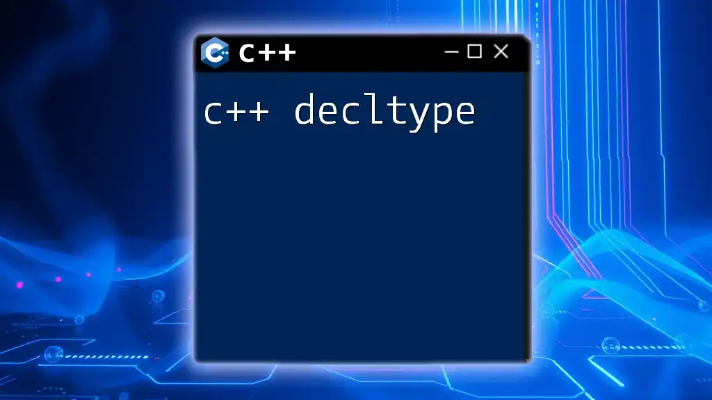 Understanding C++ decltype: A Quick Guide