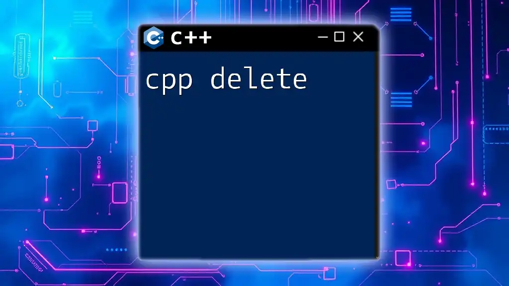 Mastering C++ Delete for Efficient Memory Management