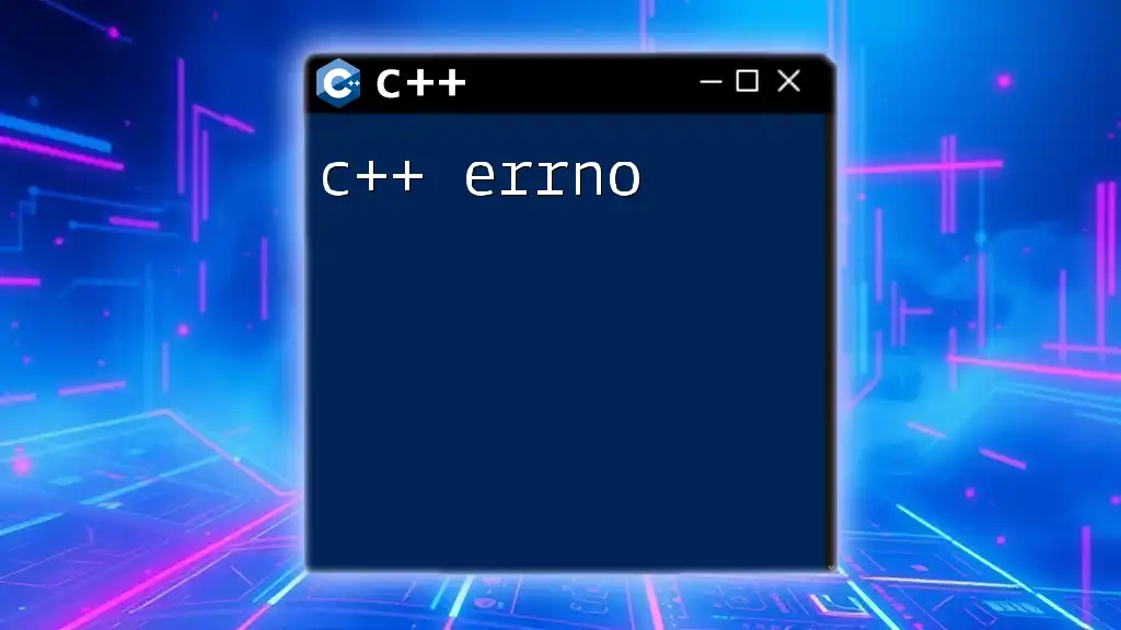 Understanding C++ Errno: Quick Guide to Error Handling