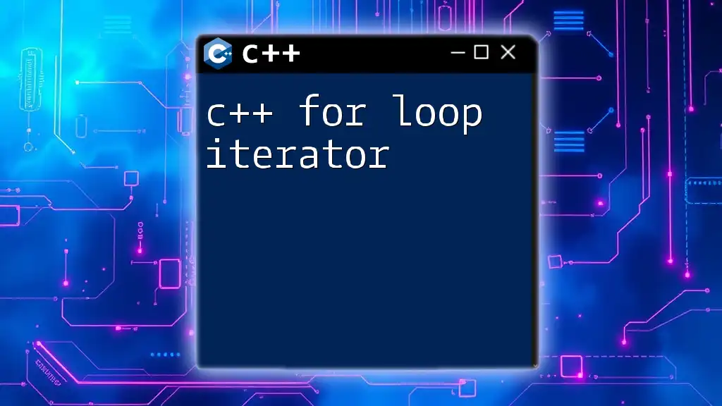 Mastering C++ For Loop Iterators: A Simple Guide