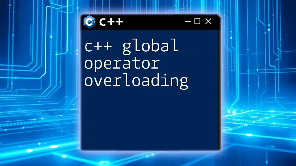 C++ Global Operator Overloading Explained Simply