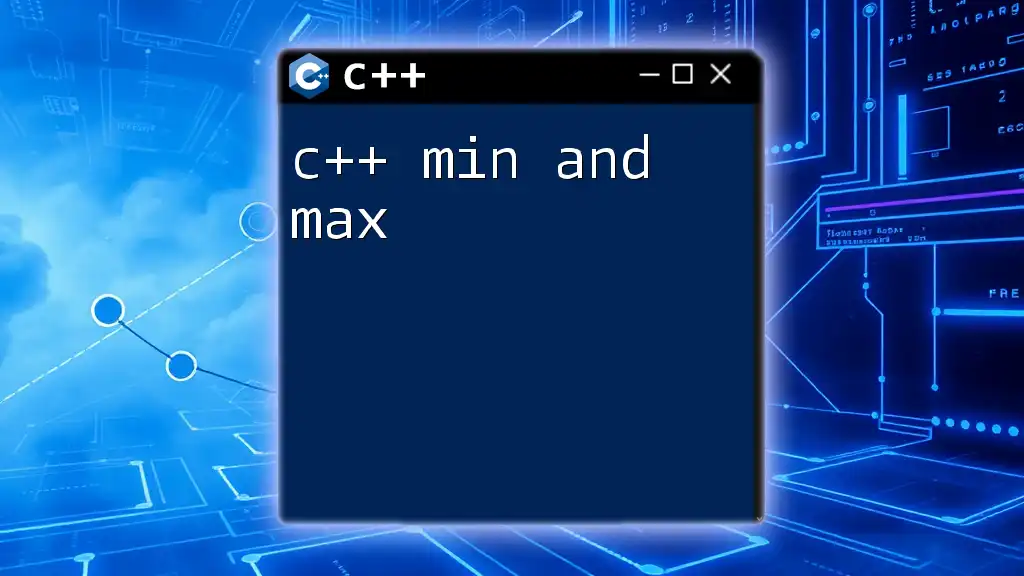 c++ Min and Max: Quick Guide for C++ Enthusiasts