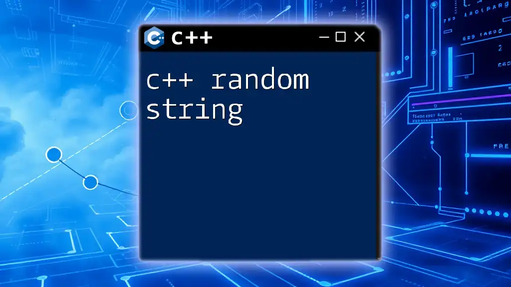 Generate C++ Random String in Just a Few Clicks