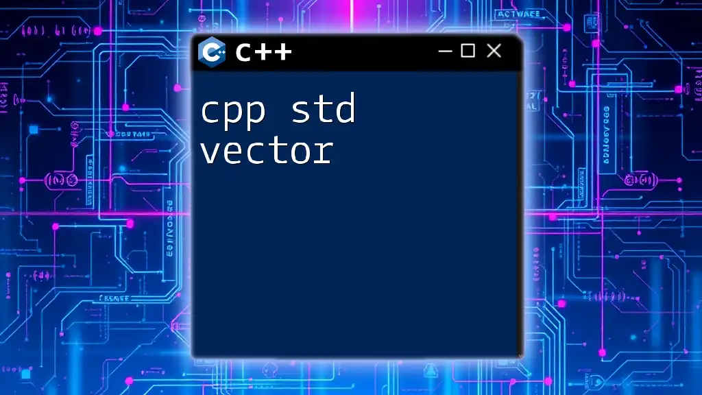 Mastering C++ Std Vector: Your Quick Guide to Efficiency