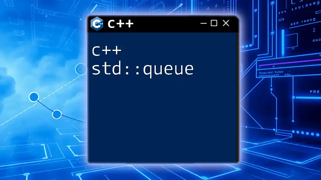 Mastering C++ std::queue in Minutes: A Quick Guide