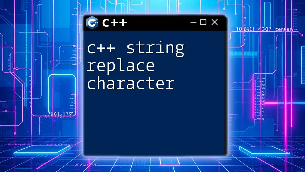 C++ String Replace Character Made Easy