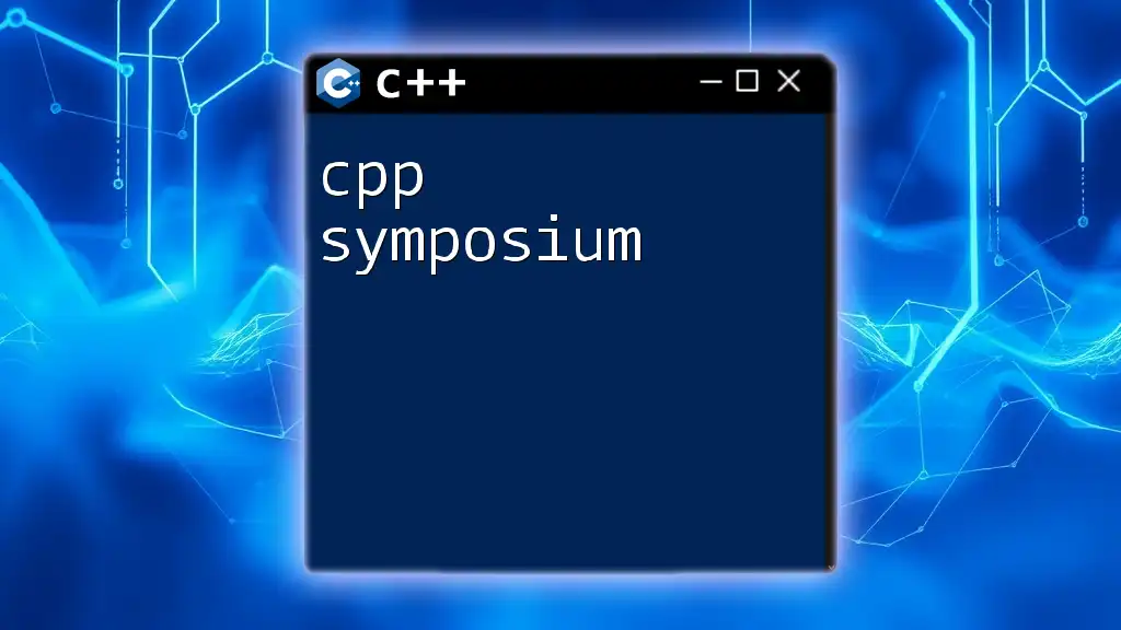 CPP Symposium: Mastering C++ Commands Quickly