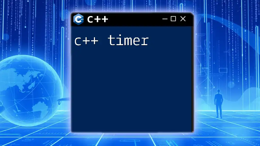 Mastering the C++ Timer: Quick Guide and Examples