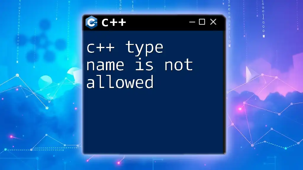 Mastering C++ Type Name Restrictions for Clean Code