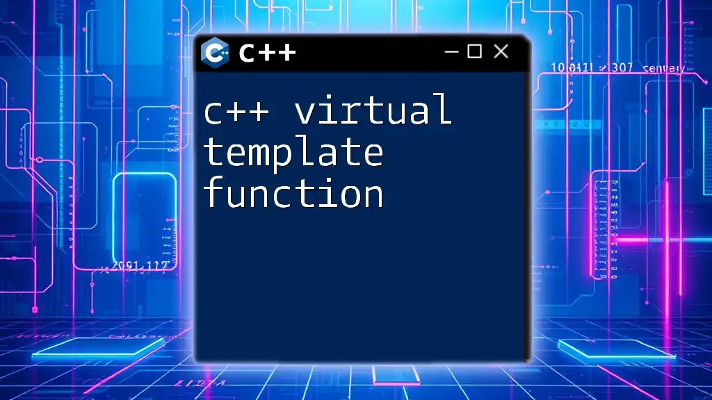 C++ Virtual Template Function Explained Clearly