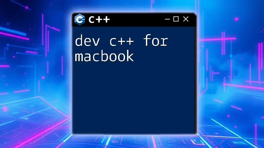 Getting Started with Dev C++ for MacBook