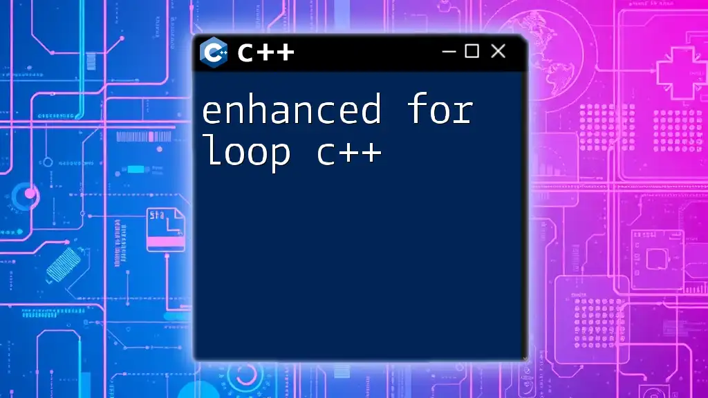 Enhanced For Loop C++: A Quick Guide to Simplicity