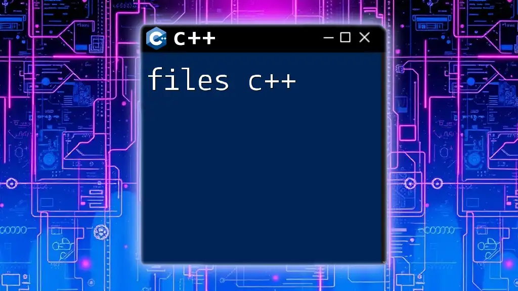 Mastering Files in C++: A Quick Guide to File Operations