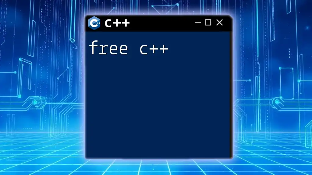 Free C++: Quick Lessons for Aspiring Coders